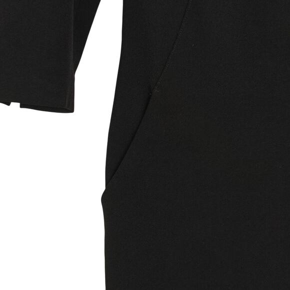 MM Lafleur Etsuko Dress Size 0 Black WonderTex Stretch Pockets 3/4 Sleeve Career - Picture 4 of 9